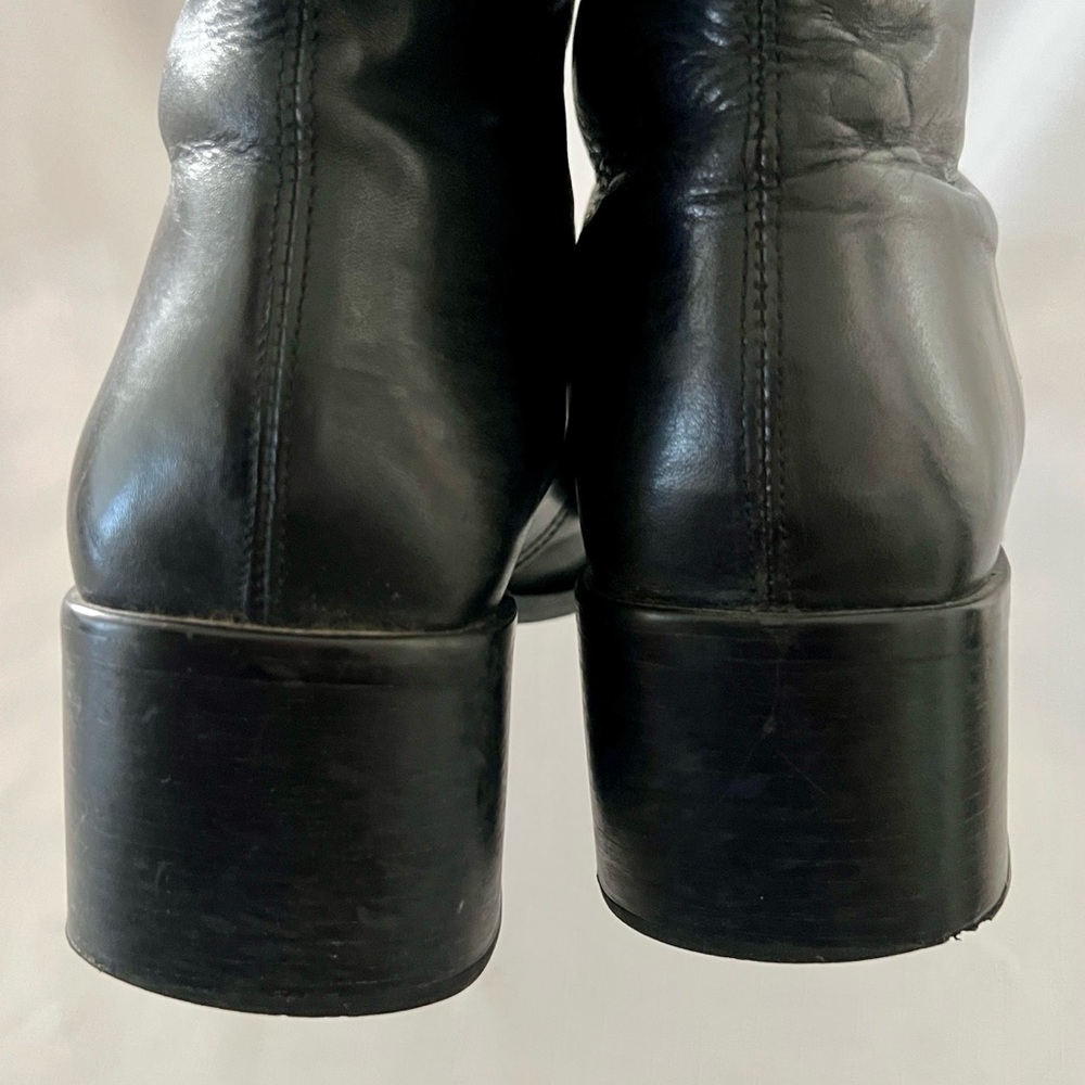 Black Leather Women's Boots / Made in Brazil - Picture 7 of 13